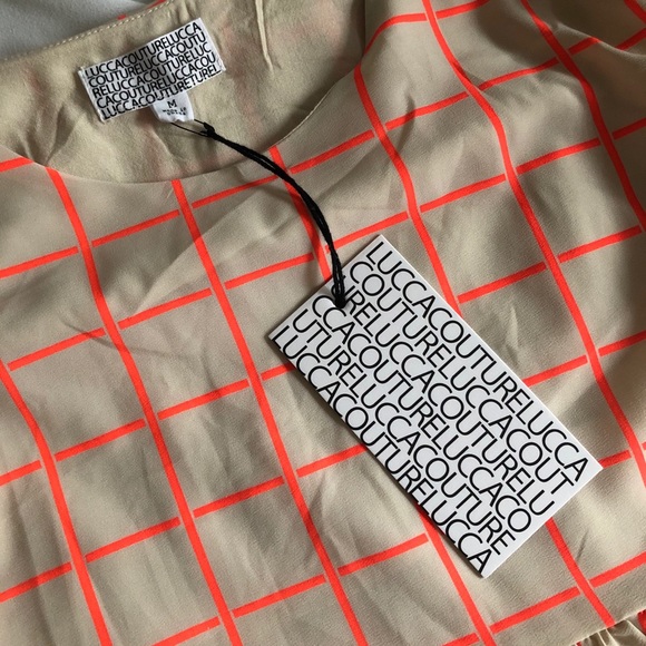 🛍️ 2/$15 NWT Lucca Couture Tiered Check Dress Sleeveless M - Picture 6 of 7